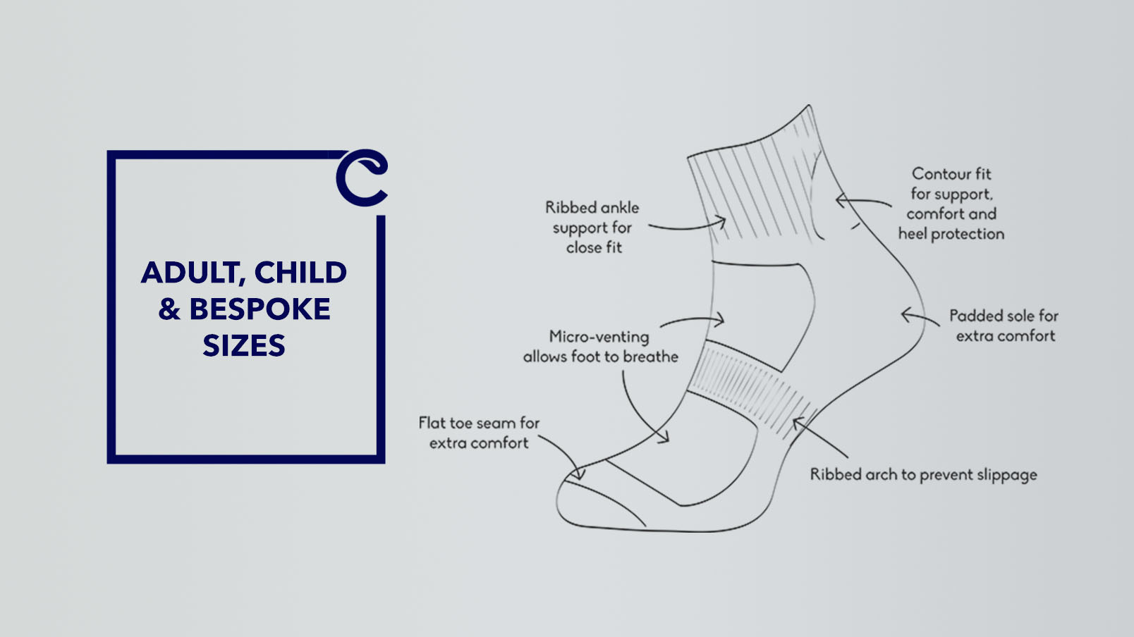 CLIFTON Bay Custom Knitted Sports Socks
